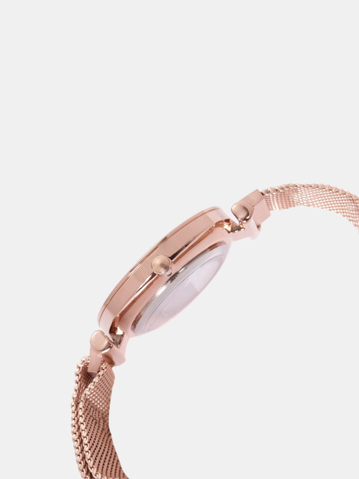 DressBerry Women Rose Gold-Toned Analogue Watch MFB-PN-LB-1236