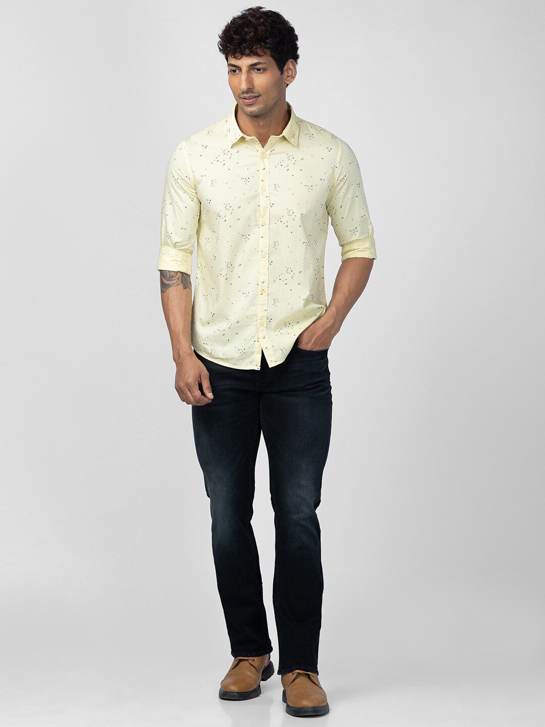 SPYKAR Men Slim Fit Printed Casual Cotton Shirt