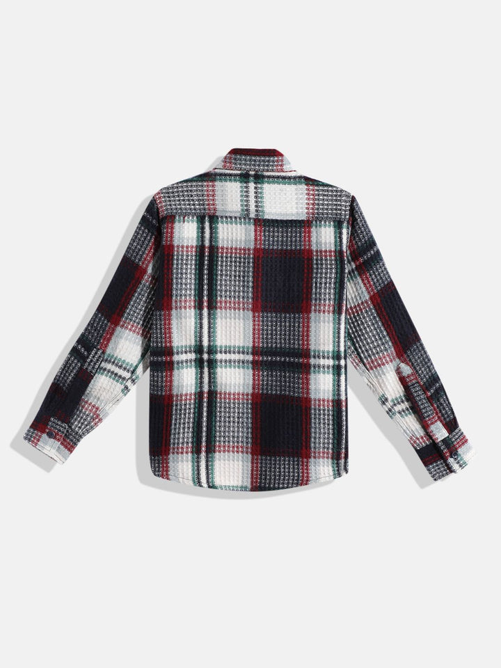 Monte Carlo Boys Checked Textured Shirt