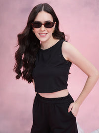 DressBerry Crop Tank Top With Pull On Shorts Co-ords