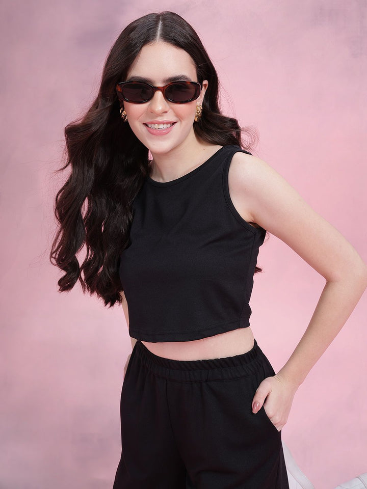 DressBerry Crop Tank Top With Pull On Shorts Co-ords
