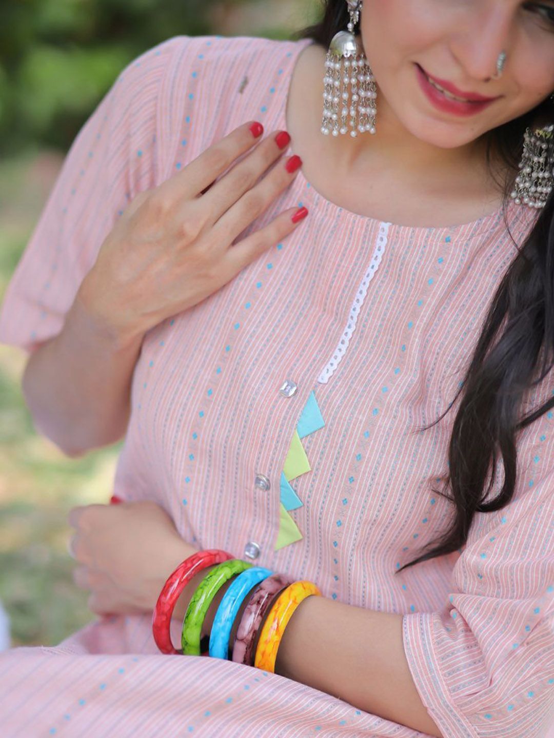 KALINI Women Striped Kurta with Trouser