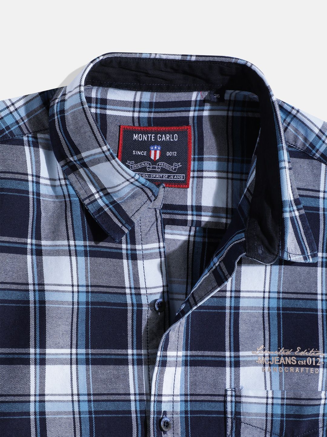 Monte Carlo Boys Tartan Checked Casual Smart Fit Shirt