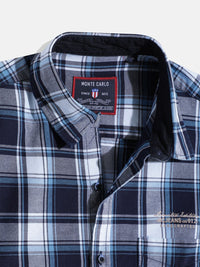 Monte Carlo Boys Tartan Checked Casual Smart Fit Shirt