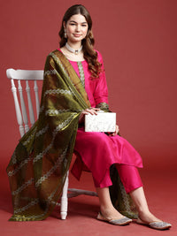 Anouk Regular Kurta with Trousers & With Dupatta