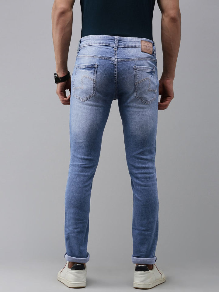 SPYKAR Men Slim Fit Low-Rise Heavy Fade Stretchable Jeans