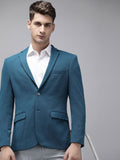 Park Avenue Self Design Textured Super Slim Fit Single Breasted Formal Blazer