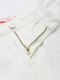 all about you Women Straight Fit High-Rise Slash Knee Stretchable Jeans