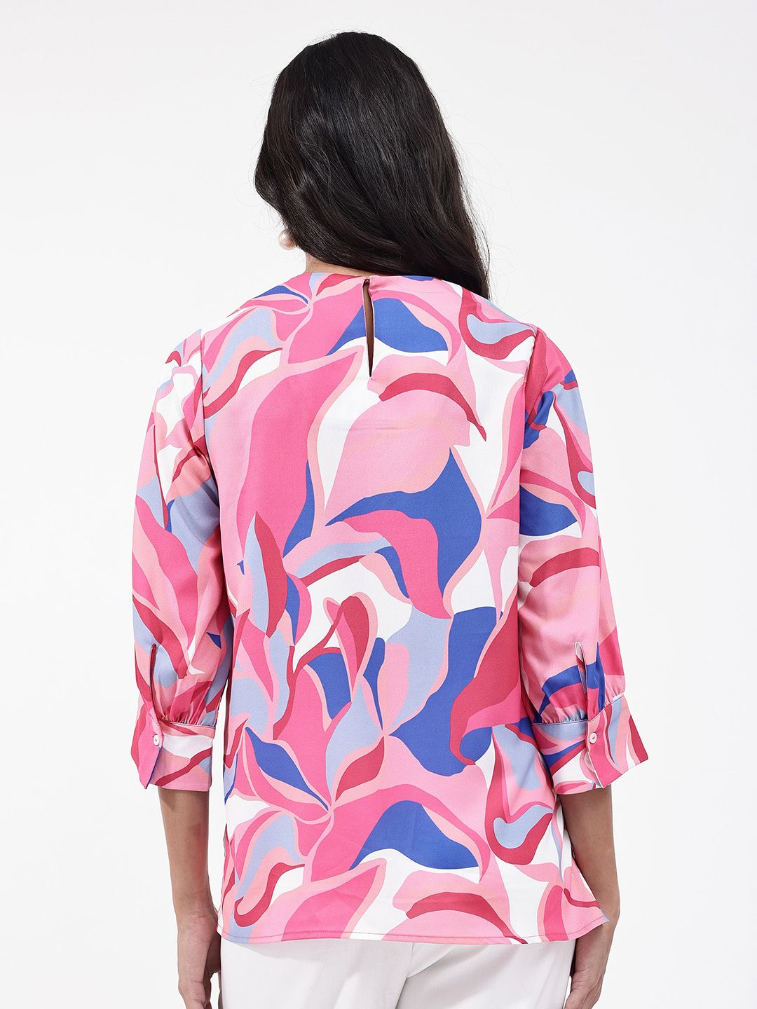 RAREISM Callisto Abstract Print Round Neck Top