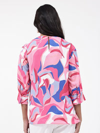 RAREISM Callisto Abstract Print Round Neck Top