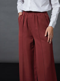 SASSAFRAS worklyf Loose Fit High-Rise Pleated Parallel Trousers