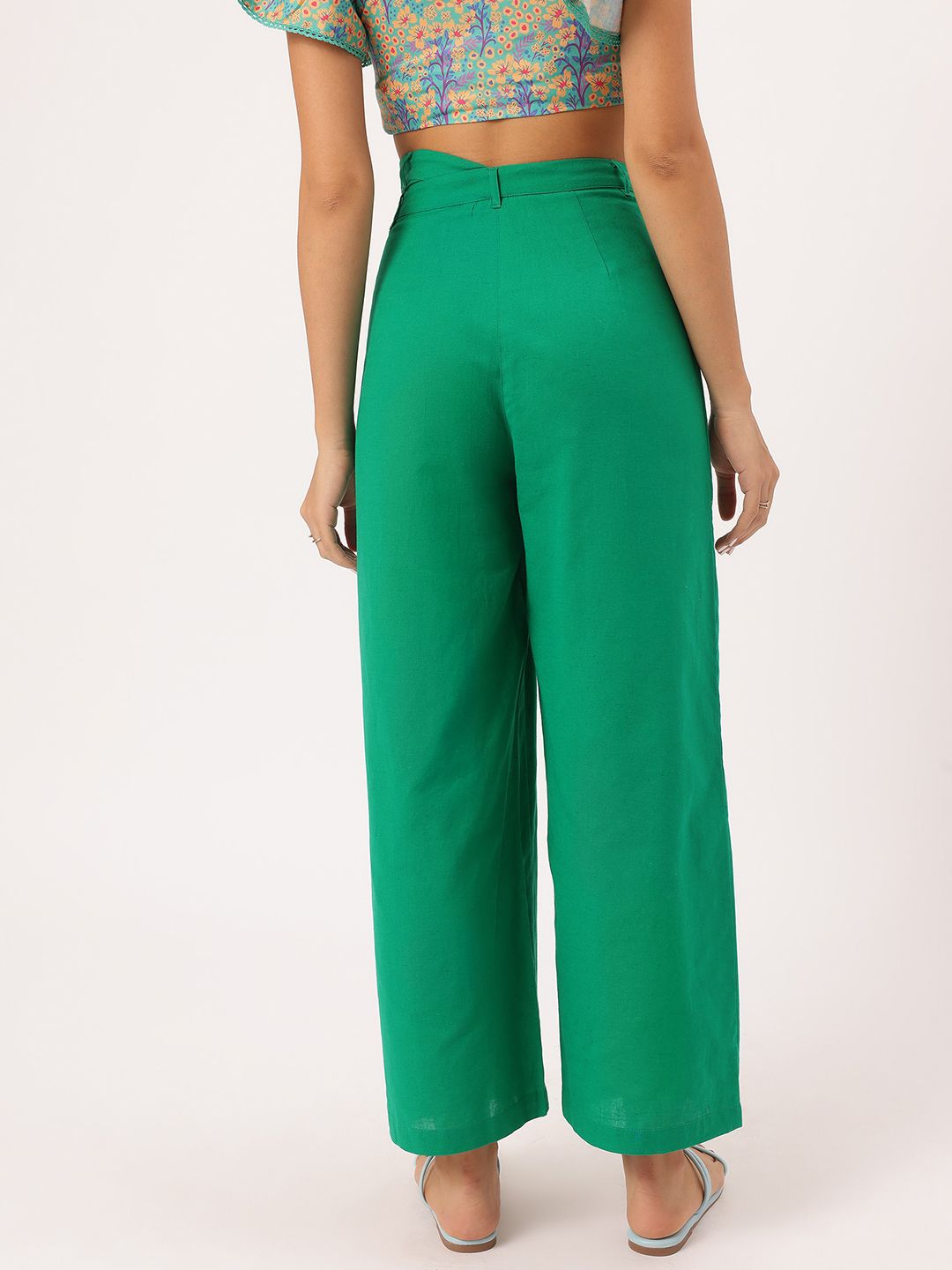DressBerry Women Modern Monarch Asymmetric Waist Pleated Formal Trousers