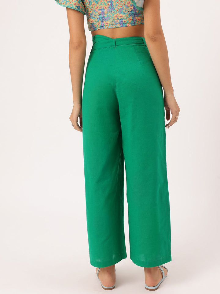 DressBerry Women Modern Monarch Asymmetric Waist Pleated Formal Trousers