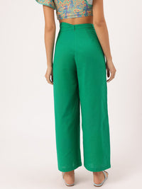 DressBerry Women Modern Monarch Asymmetric Waist Pleated Formal Trousers
