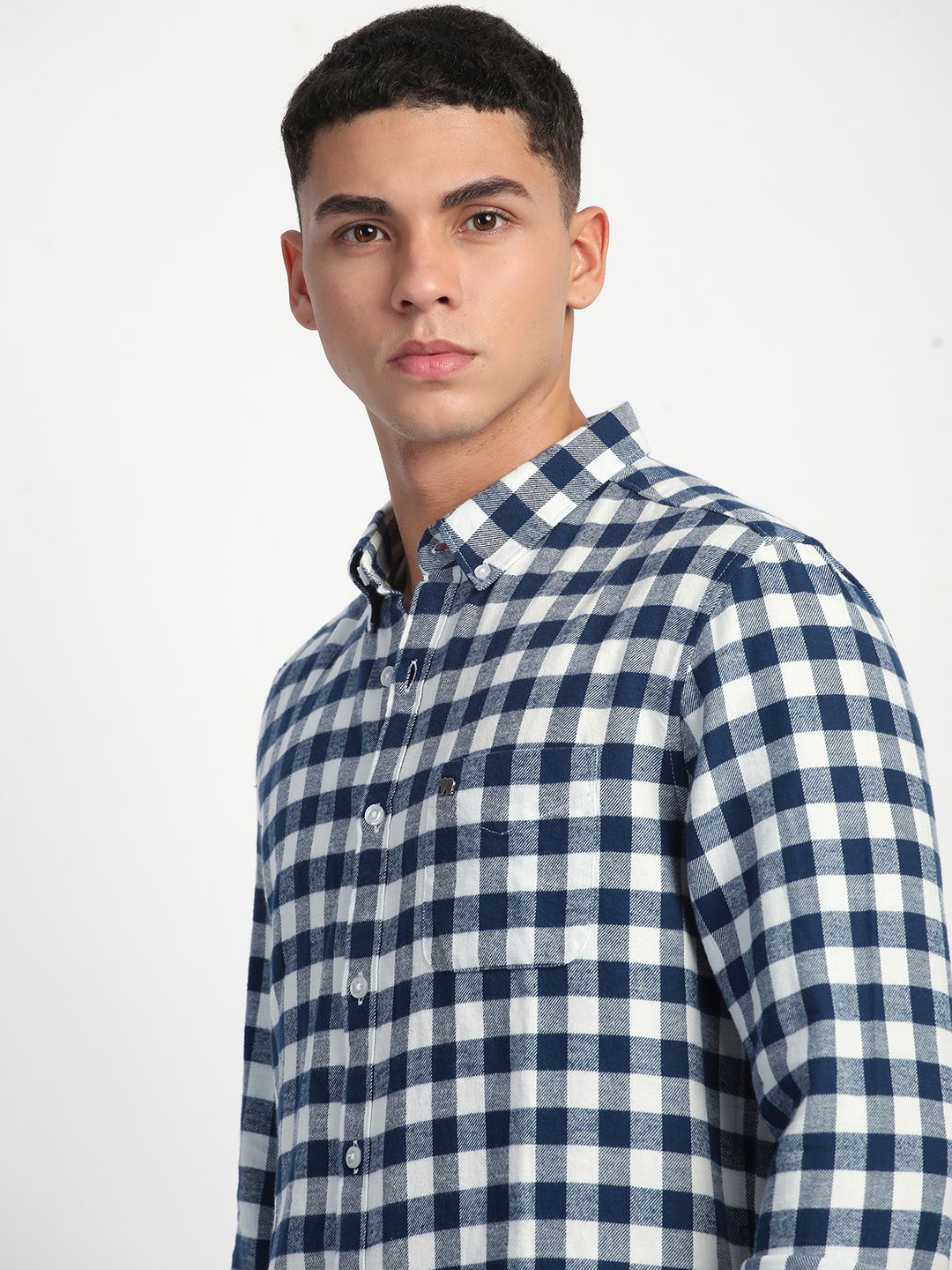 THE BEAR HOUSE Men Slim Fit Buffalo Checks Opaque Checked Casual Shirt