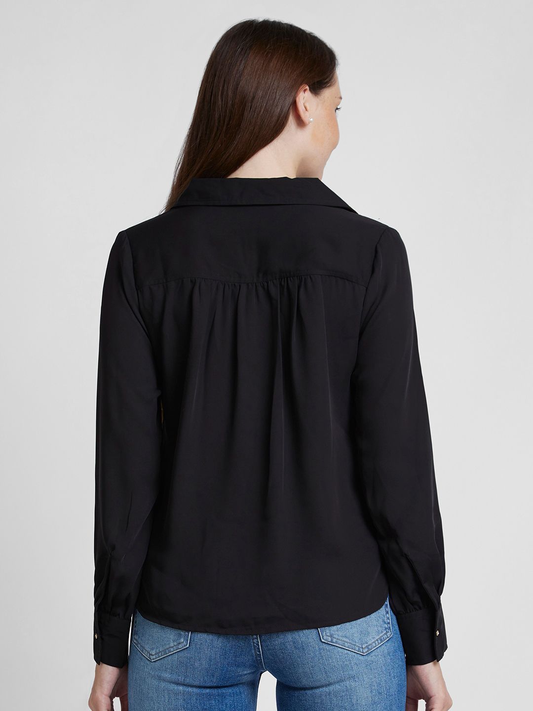 SPYKAR Women Black Classic Opaque Casual Shirt