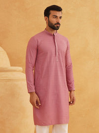 SOJANYA Geometric Embroidered Thread Work Cotton Straight Kurta