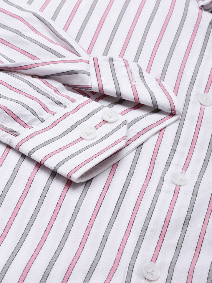 Park Avenue Men Pure Cotton Slim Fit Opaque Striped Casual Shirt