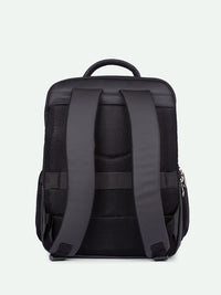 Zouk Jet Unisex Padded Vegan Leather Backpack-up hingga 16 inci