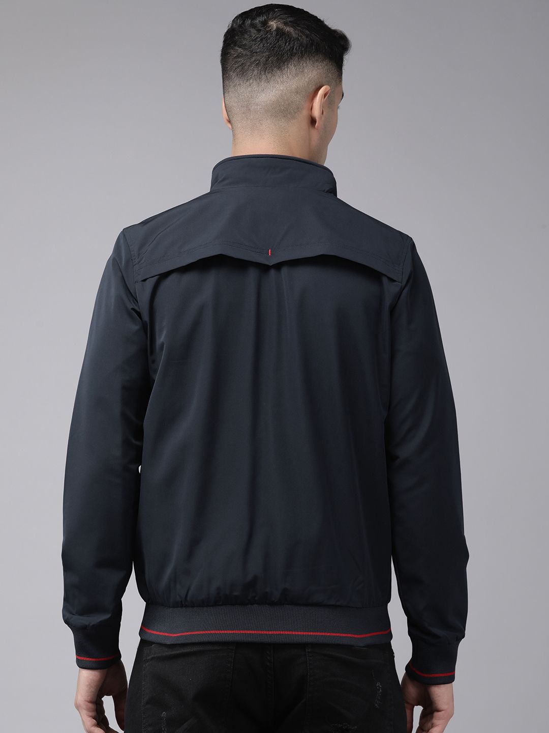 SPYKAR Solid Stand-Collar Bomber Jacket