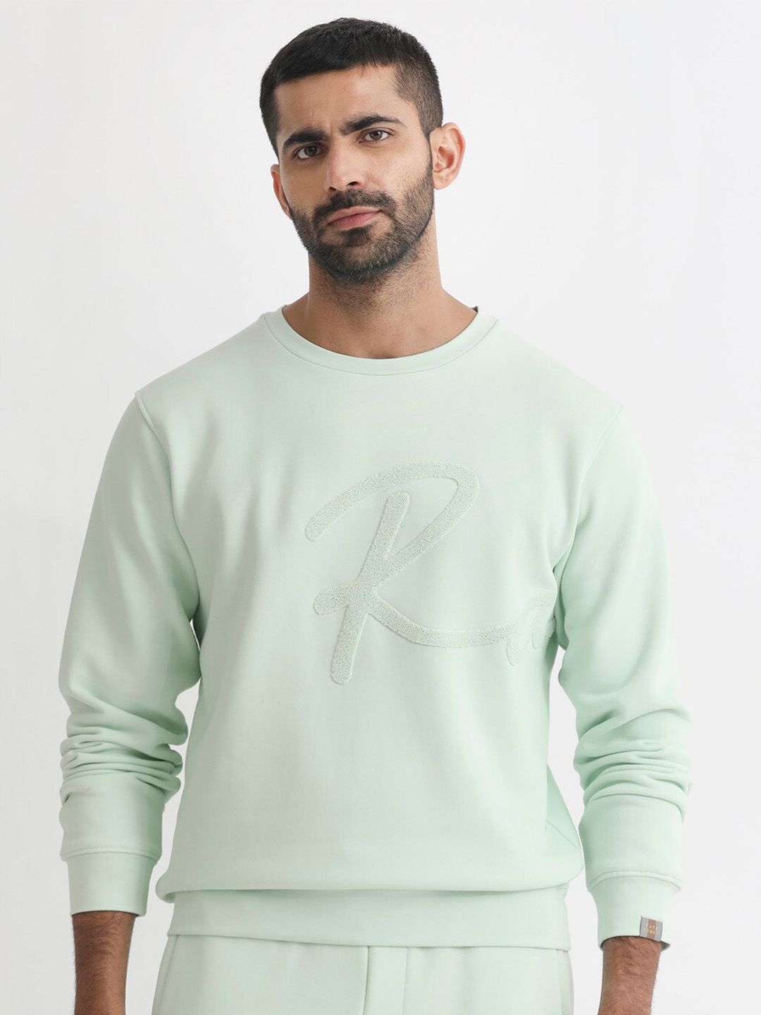 RARE RABBIT Men East Round Neck Sweatshirt