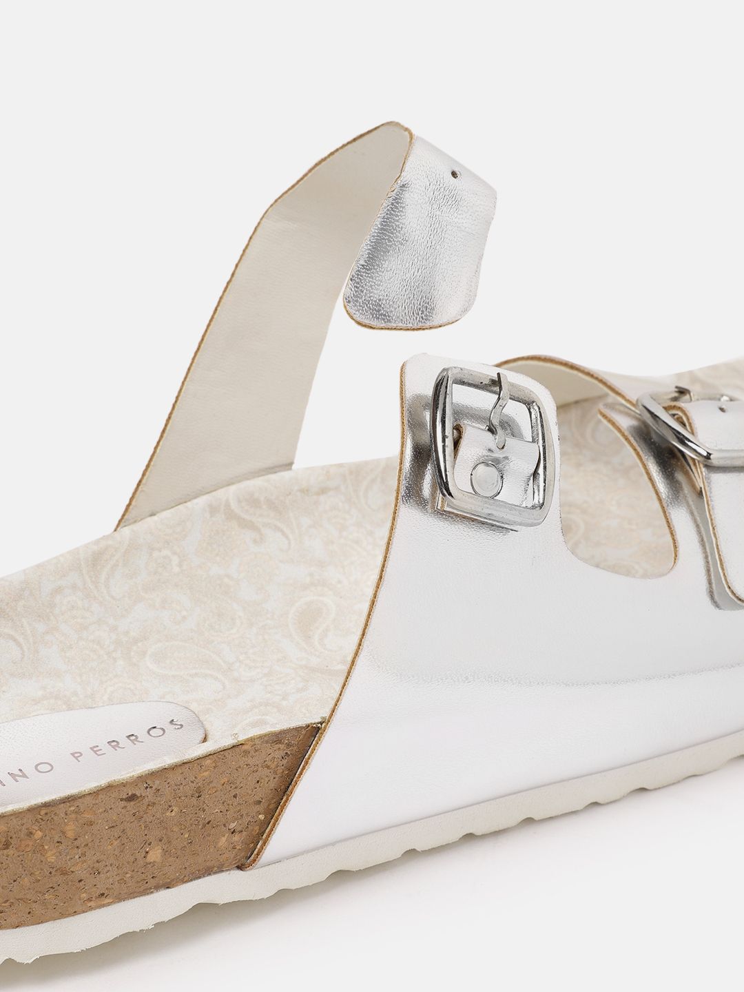 Lino Perros Women Open Toe Flats with Buckle Detail