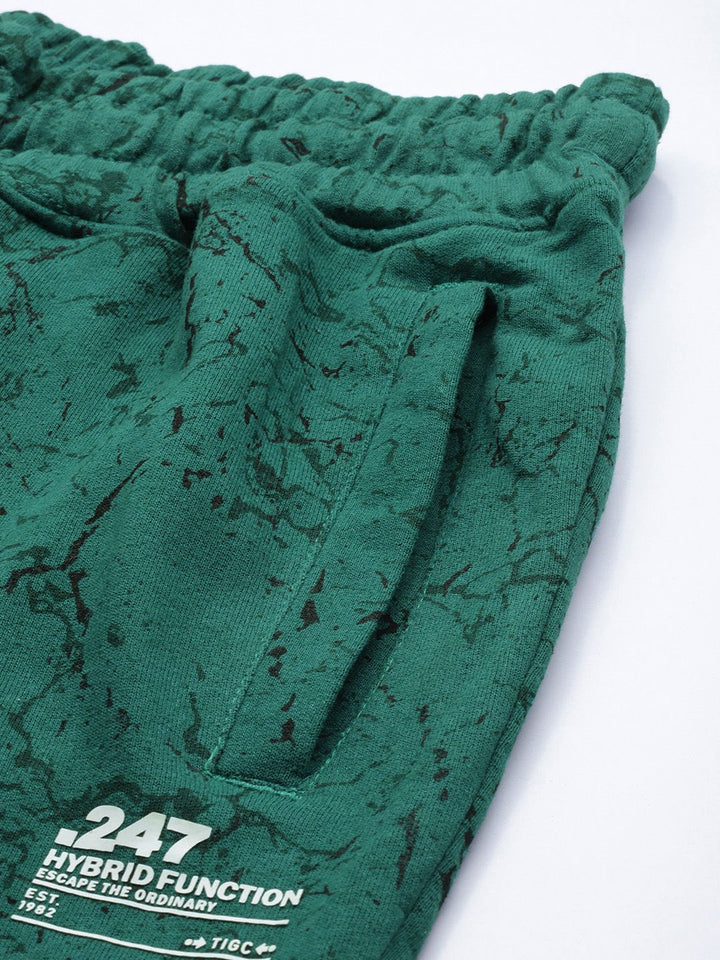 The Indian Garage Co Men Textured Slim Fit Joggers