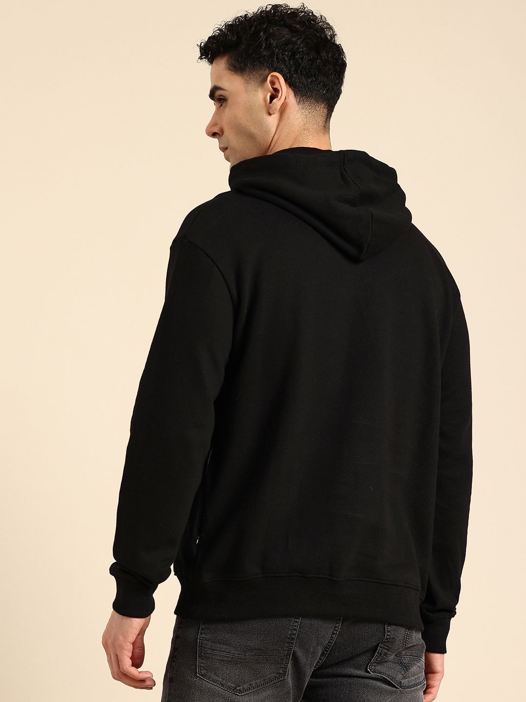 Being Human Men Printed Pure Cotton Hooded Sweatshirt