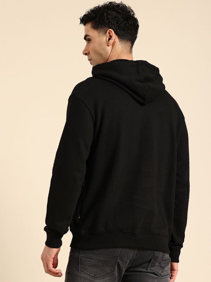 Being Human Men Printed Pure Cotton Hooded Sweatshirt