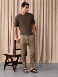 Mr Bowerbird Men Tailored Fit Vintage Pleated Trousers