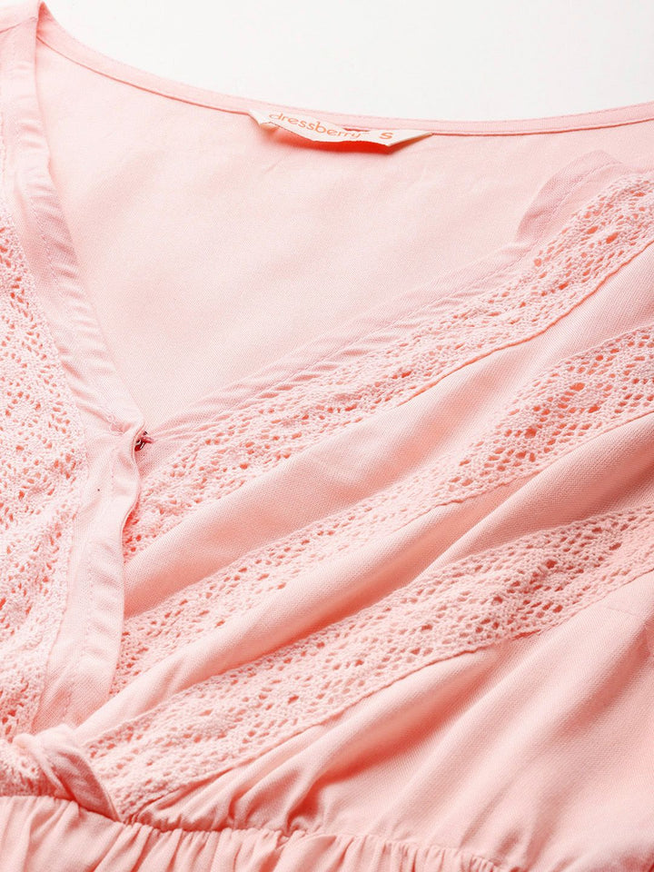 DressBerry Lace Inserts A-line Top