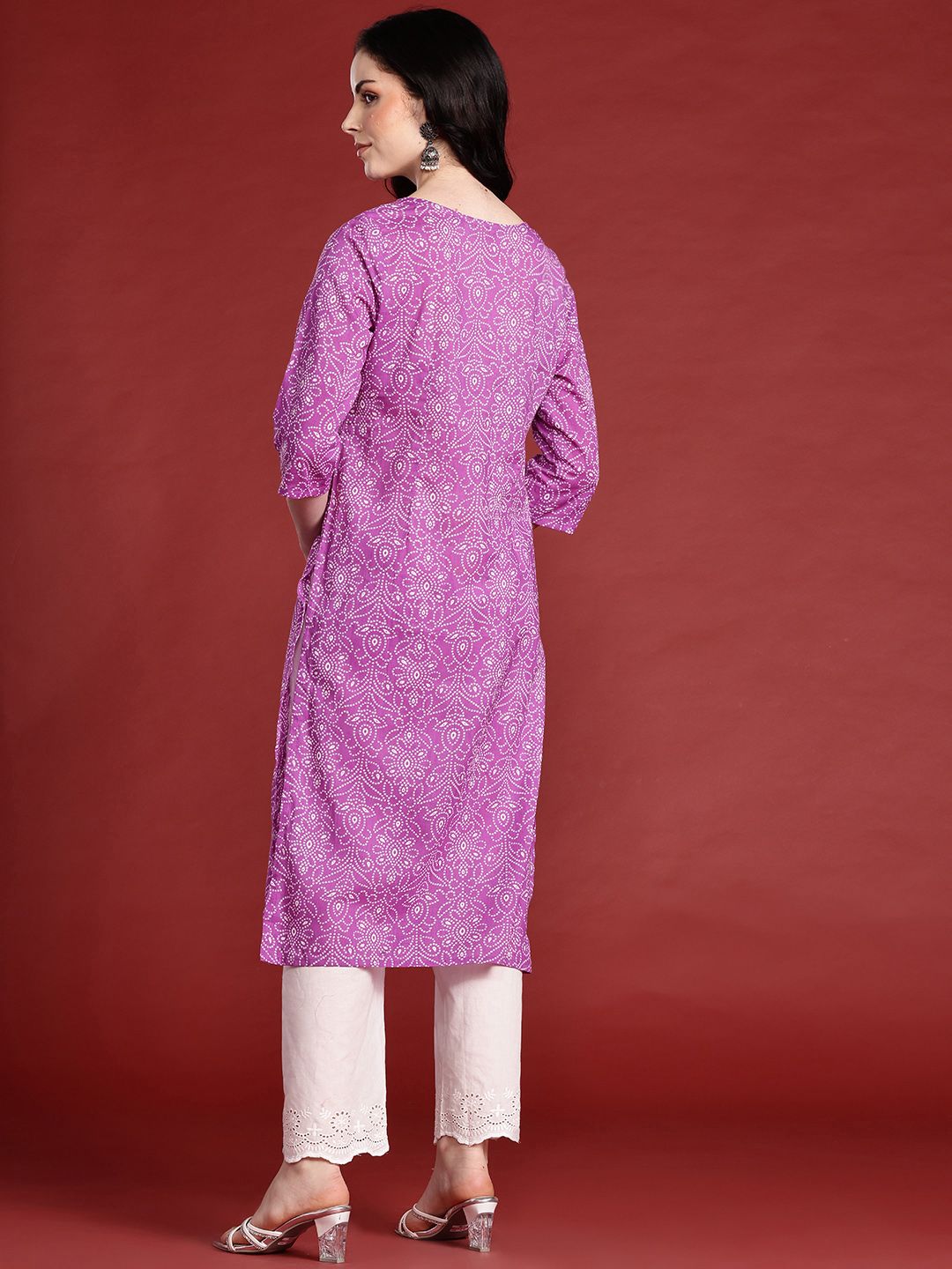 Anouk Ethnic Motifs Printed Pure Cotton Straight Kurta