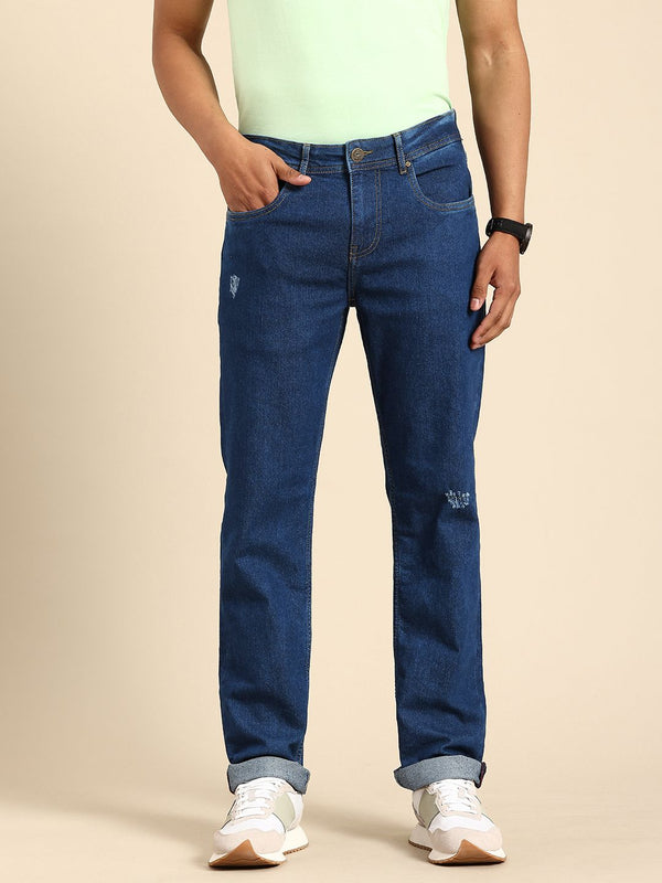 Being Human Men Slim Fit Low Distress Stretchable Jeans