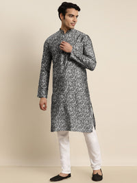 SOJANYA Men Silk Blend Woven Design Kurta