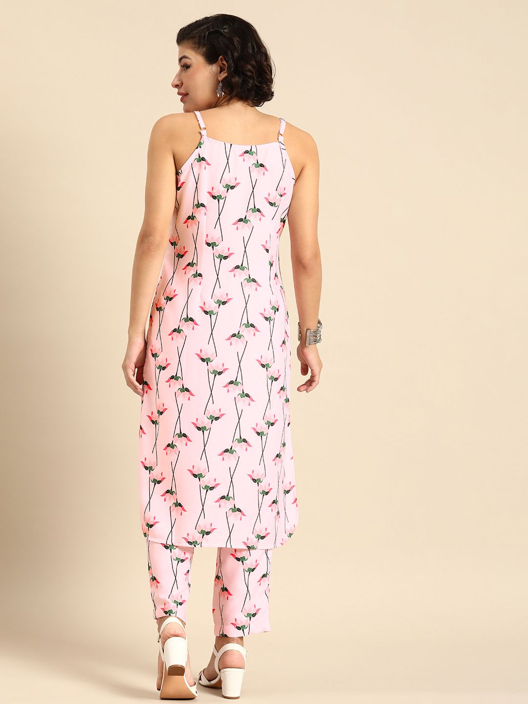 Anouk Women Floral Printed Kurta with Trousers