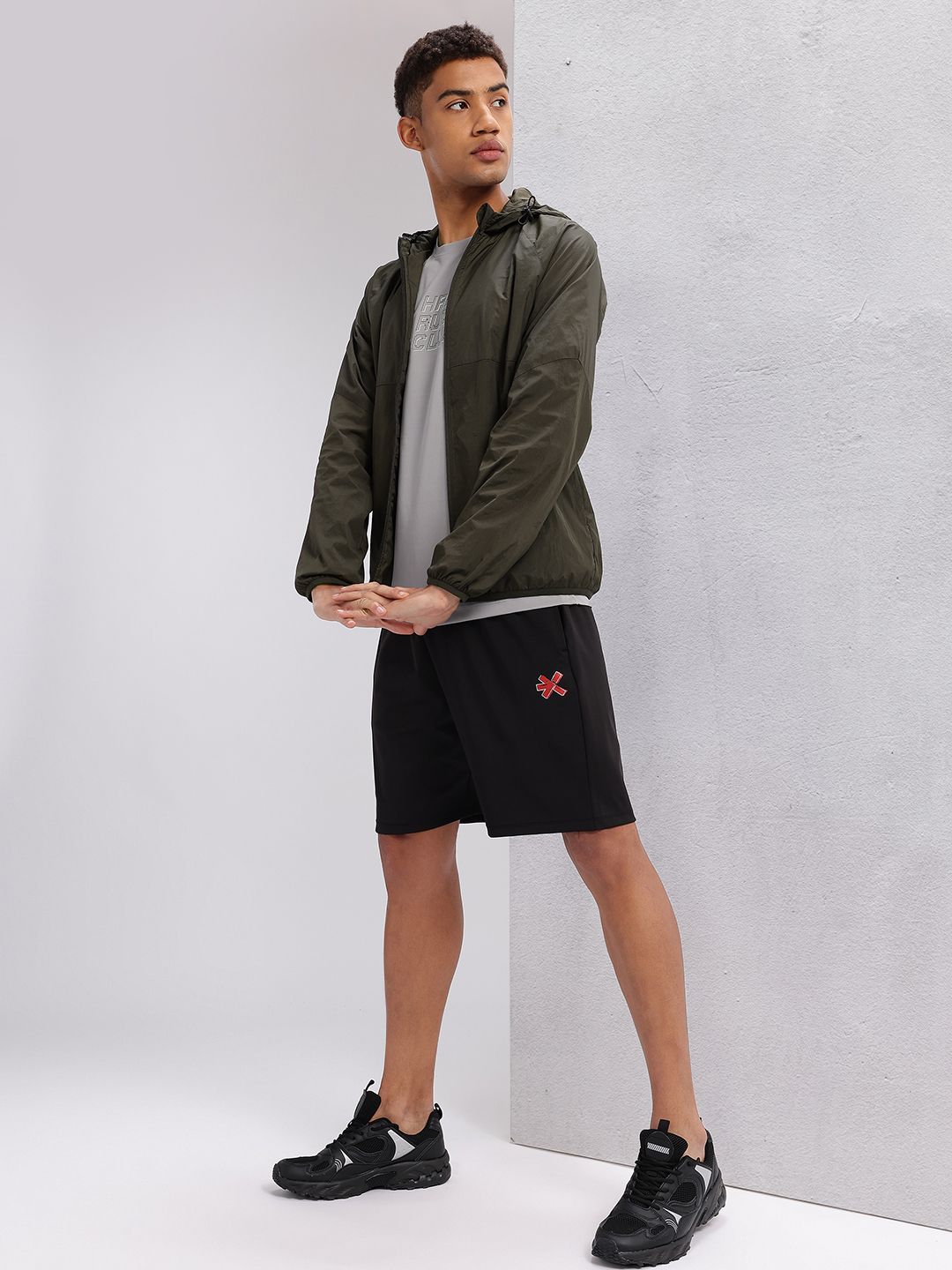 HRX by Hrithik Roshan Brand Logo Printed Rapid-Dry Hooded Training Jacket