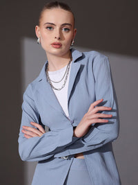 STREET 9 Self Design Shirt & Skirt Co-ord Set