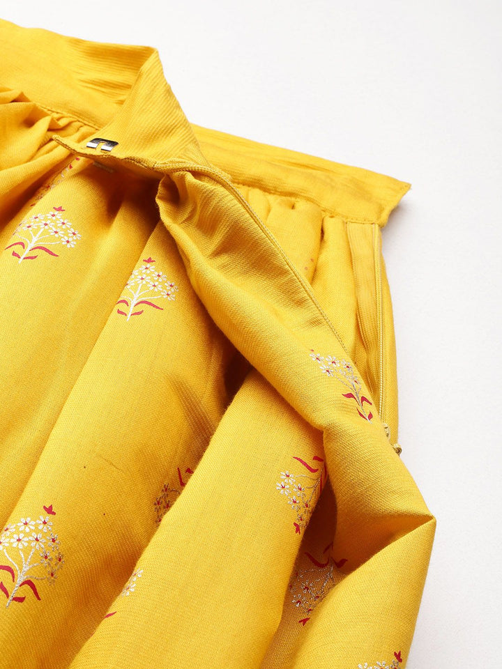 Anouk Foil Print Ready to Wear Lehenga Choli with Dupatta