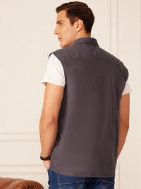 DENNISON Smart Sleeveless Cotton Casual Shirt