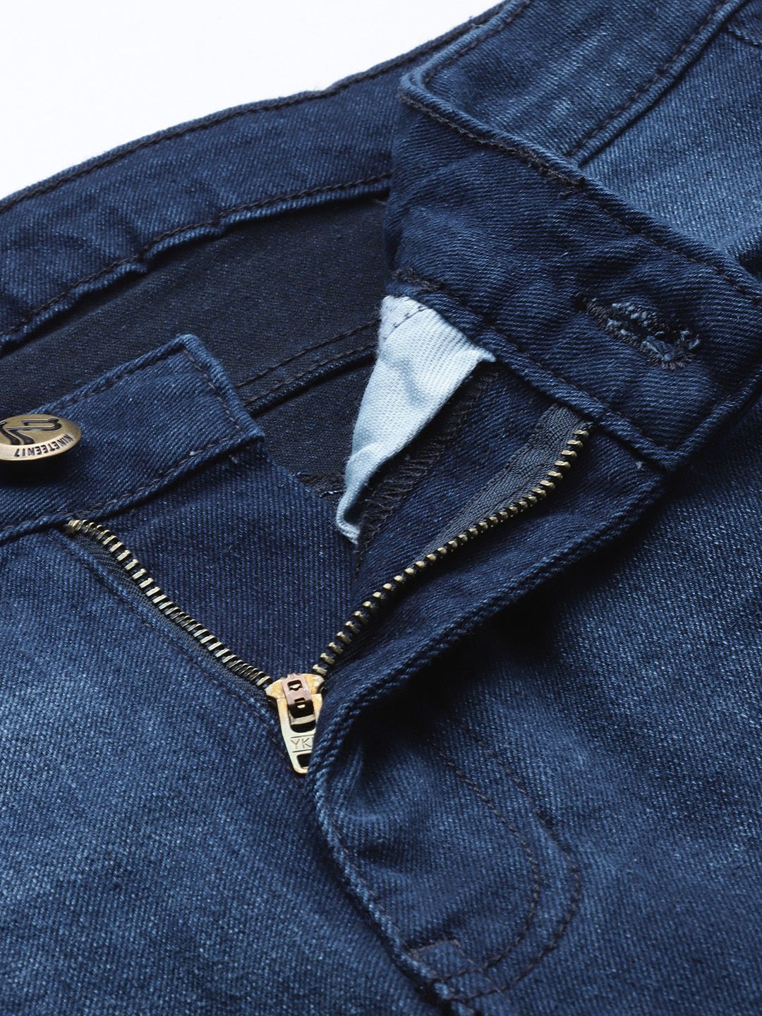 The Indian Garage Co Men Slim Fit Light Fade Stretchable Jeans
