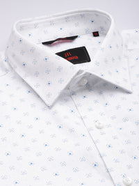 Raymond Pure Cotton Slim Fit Opaque Printed Formal Shirt