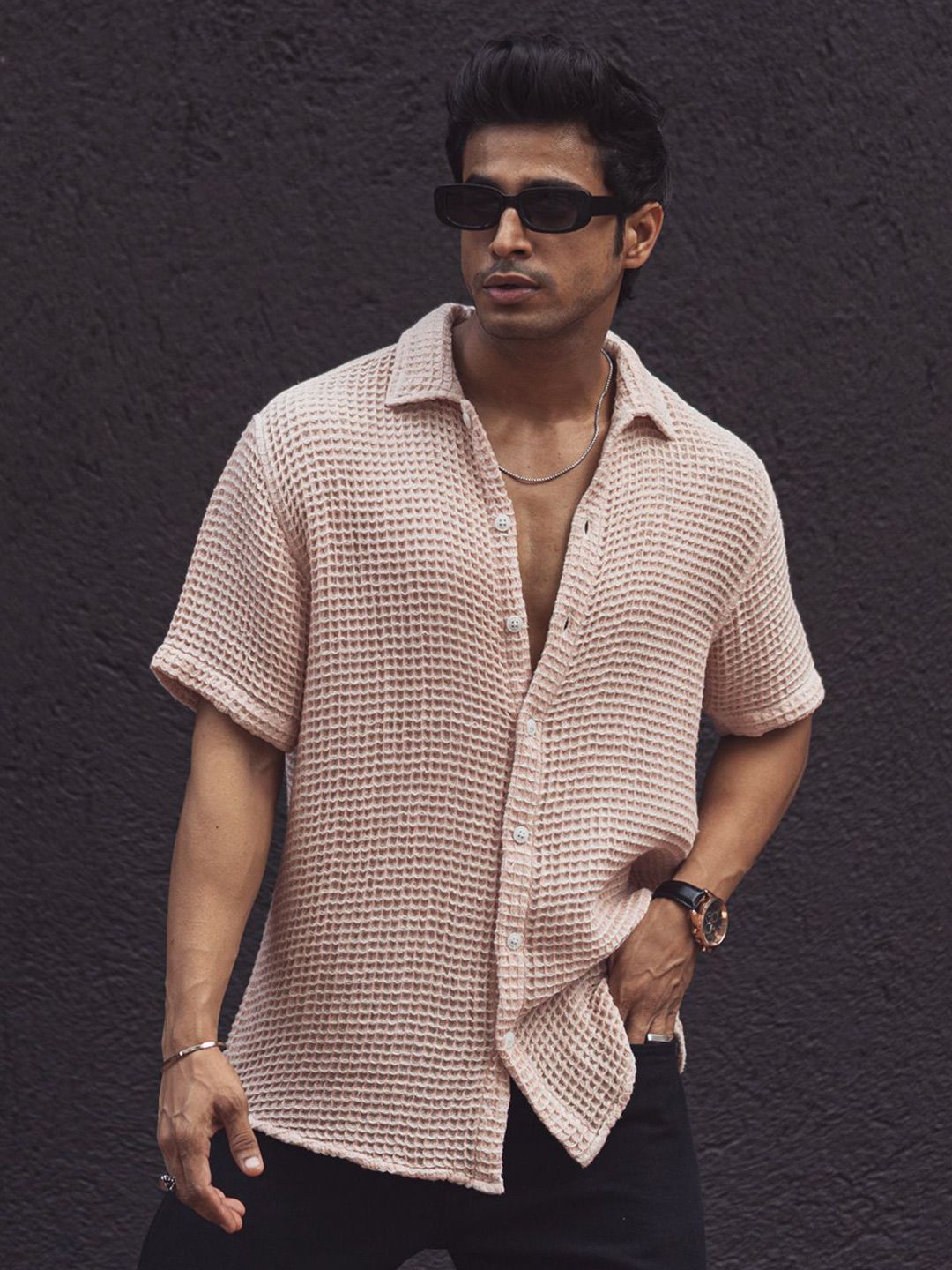 Powerlook Men Opaque Checked Casual Shirt