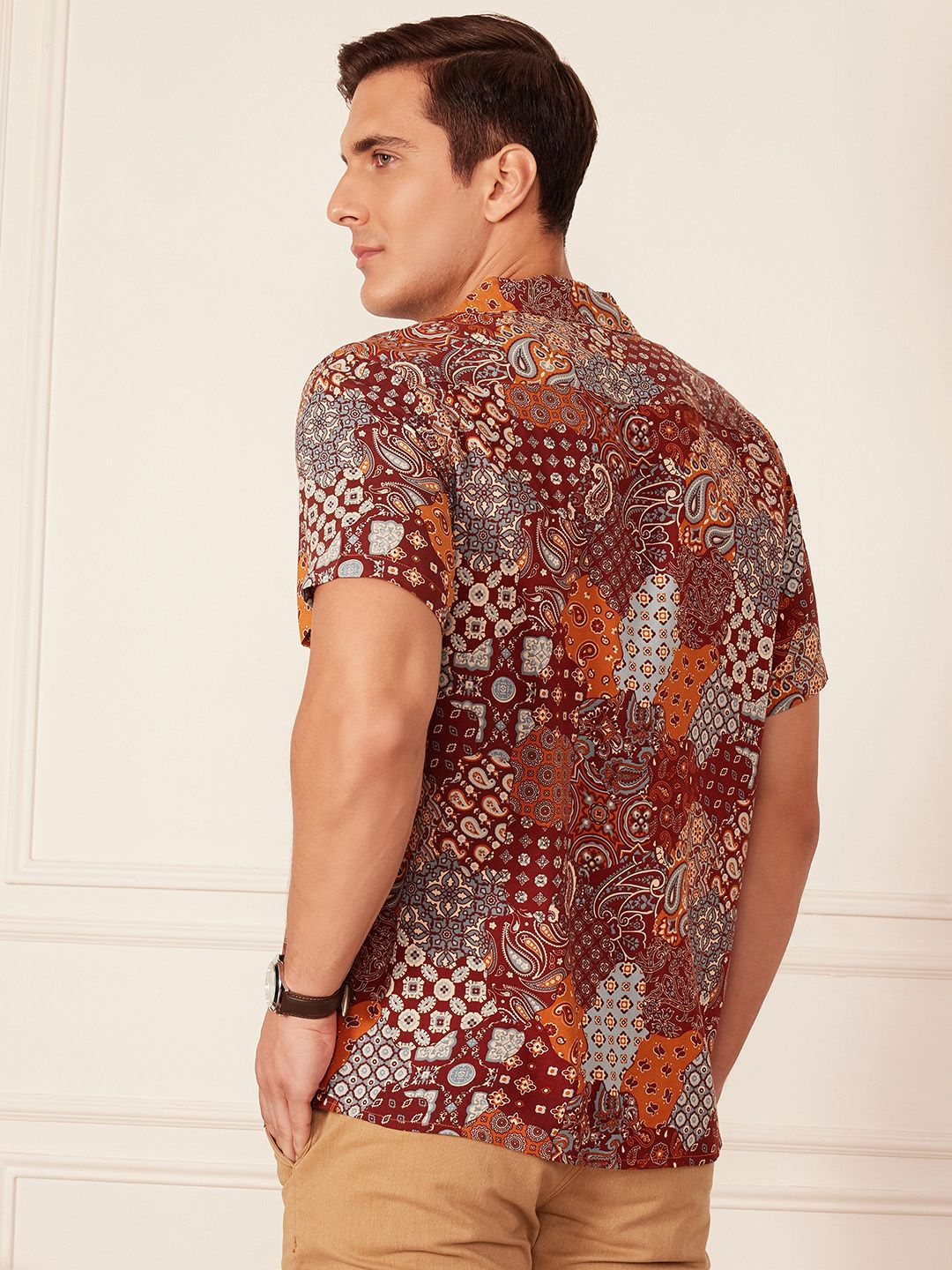 DENNISON Smart Block Printed Casual Shirt
