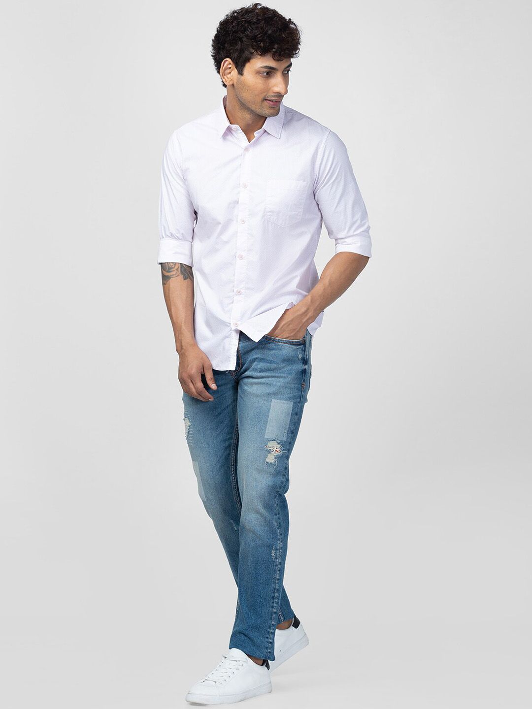 SPYKAR Men Mildly Distressed Heavy Fade Cotton Jeans