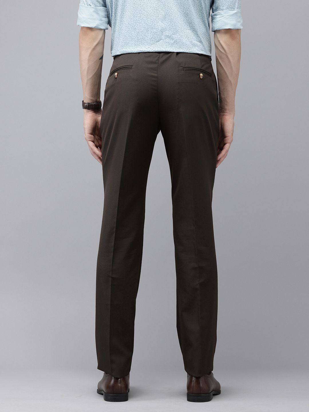 Park Avenue Men Solid Formal Trousers