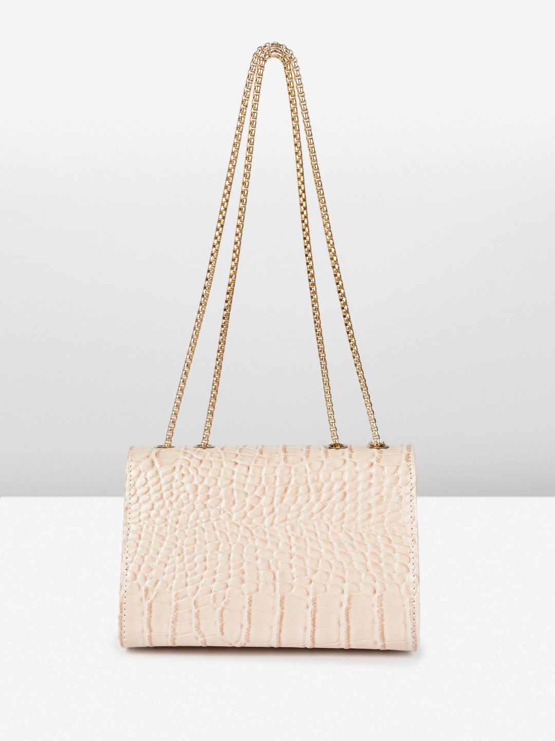 DressBerry Animal Textured Structured Shoulder Bag