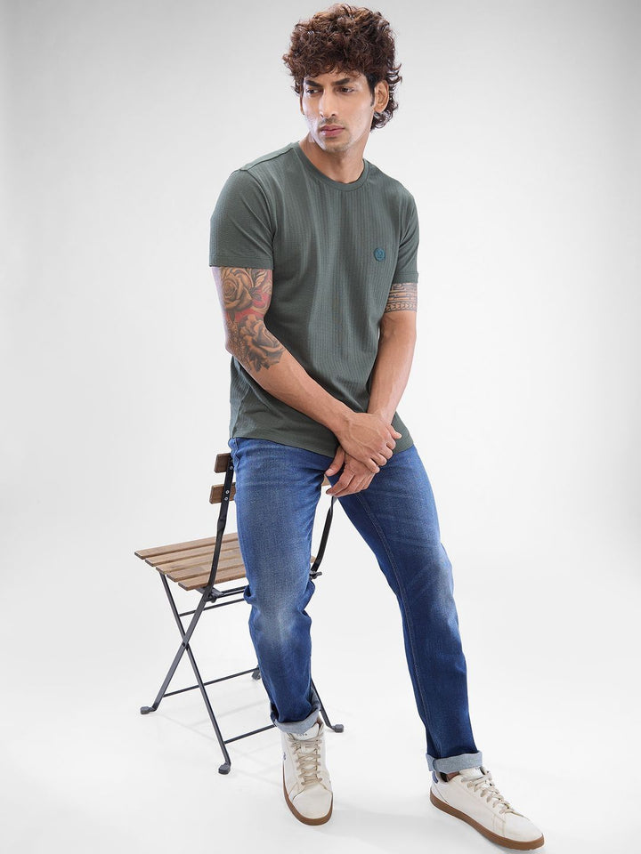 SPYKAR Men Solid Slim Fit T-shirt