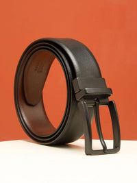 Teakwood Leathers Men Textured Leather Reversible Formal Belt
