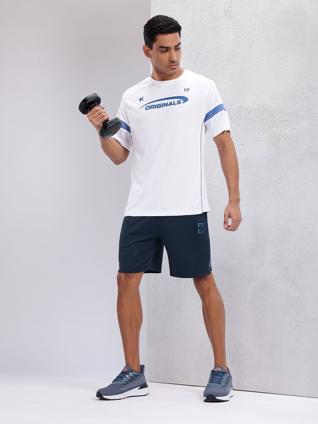 HRX by Hrithik Roshan Men Mid-Rise Brand Logo Print Detail Training Shorts
