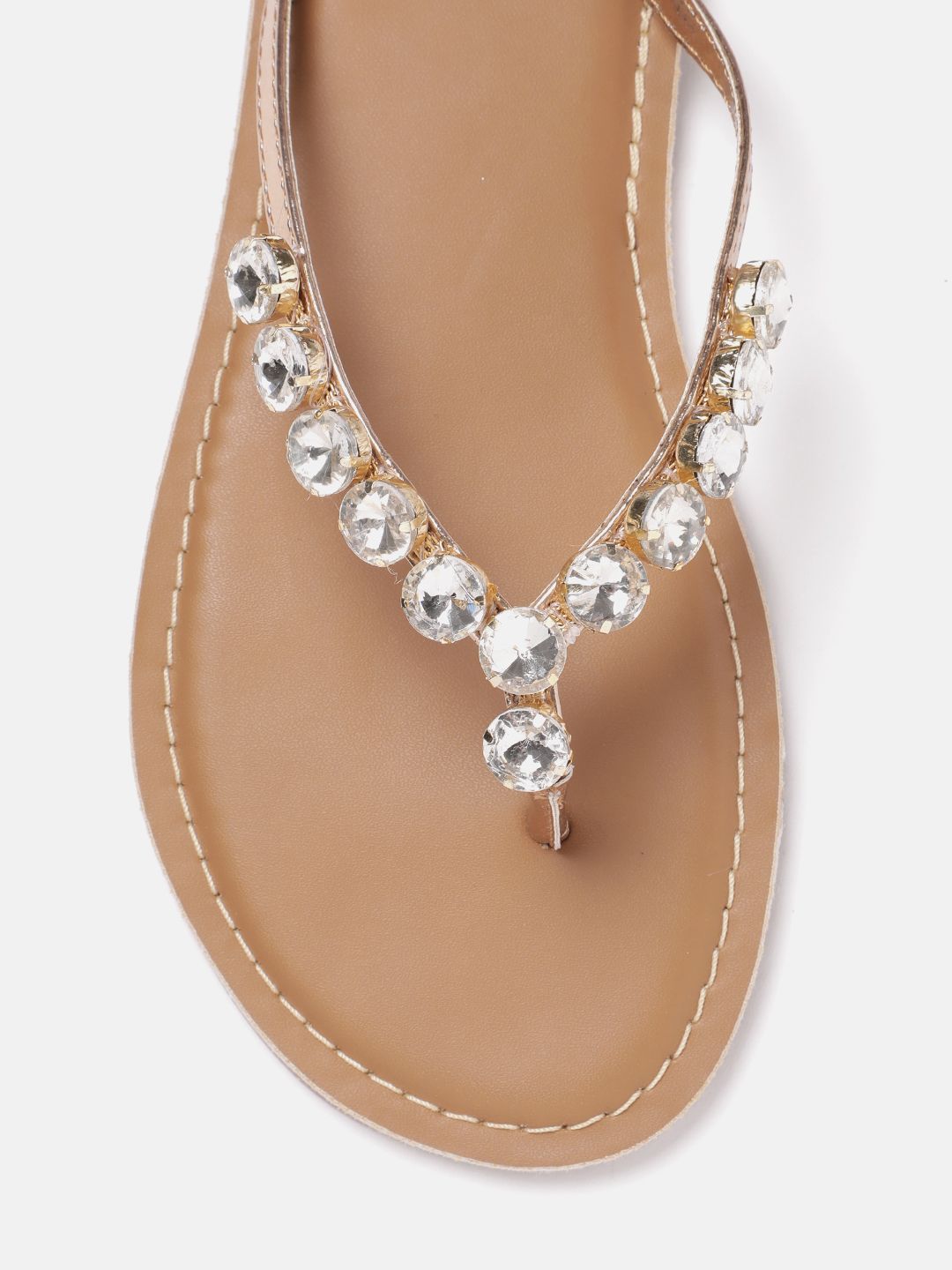 Lino Perros Women Embellished Open Toe Flats